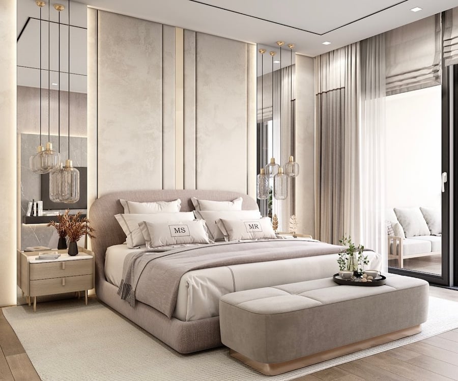 bedroom design in villa